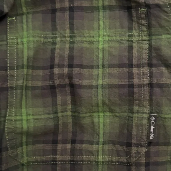 Columbia Out and Back Long Sleeve Plaid Button Down Twill Shirt Brown Green XL - Picture 13 of 16